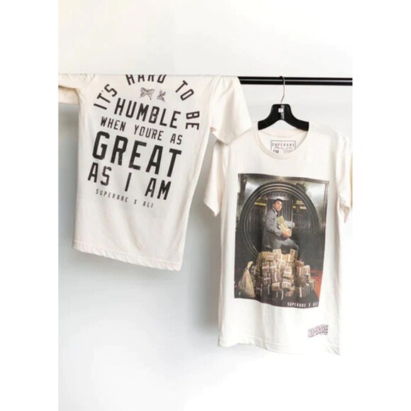 Muhammad Ali x Superare Stacks Tshirt XL NWT "It's Hard To Be Humble" Dual Sided - Picture 6 of 7